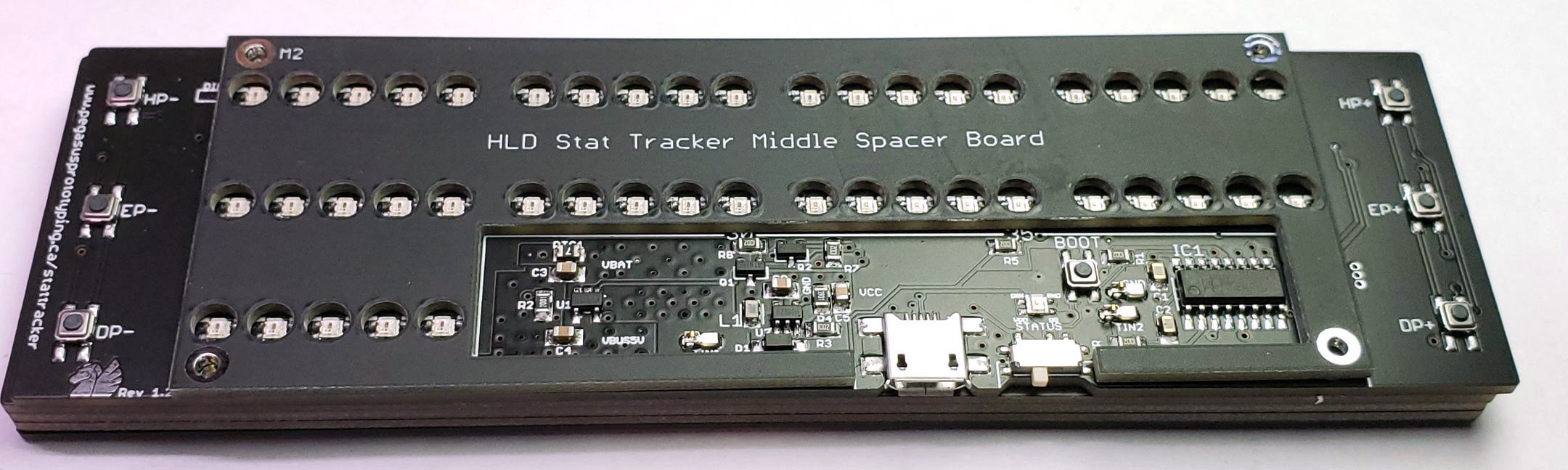 Middle LED spacer board